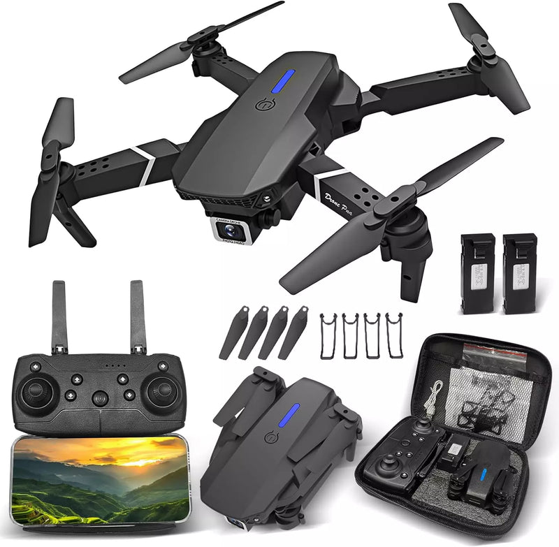 Dron Doble Camara 4k UltraFly + 2 Baterías Adicionales y Estuche GRATIS