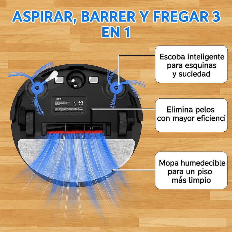 Robot de limpieza Premium 3 en 1 TurboMax