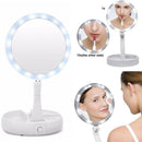 espejo de maquillaje recargable con luz led - perfecto para su viaje